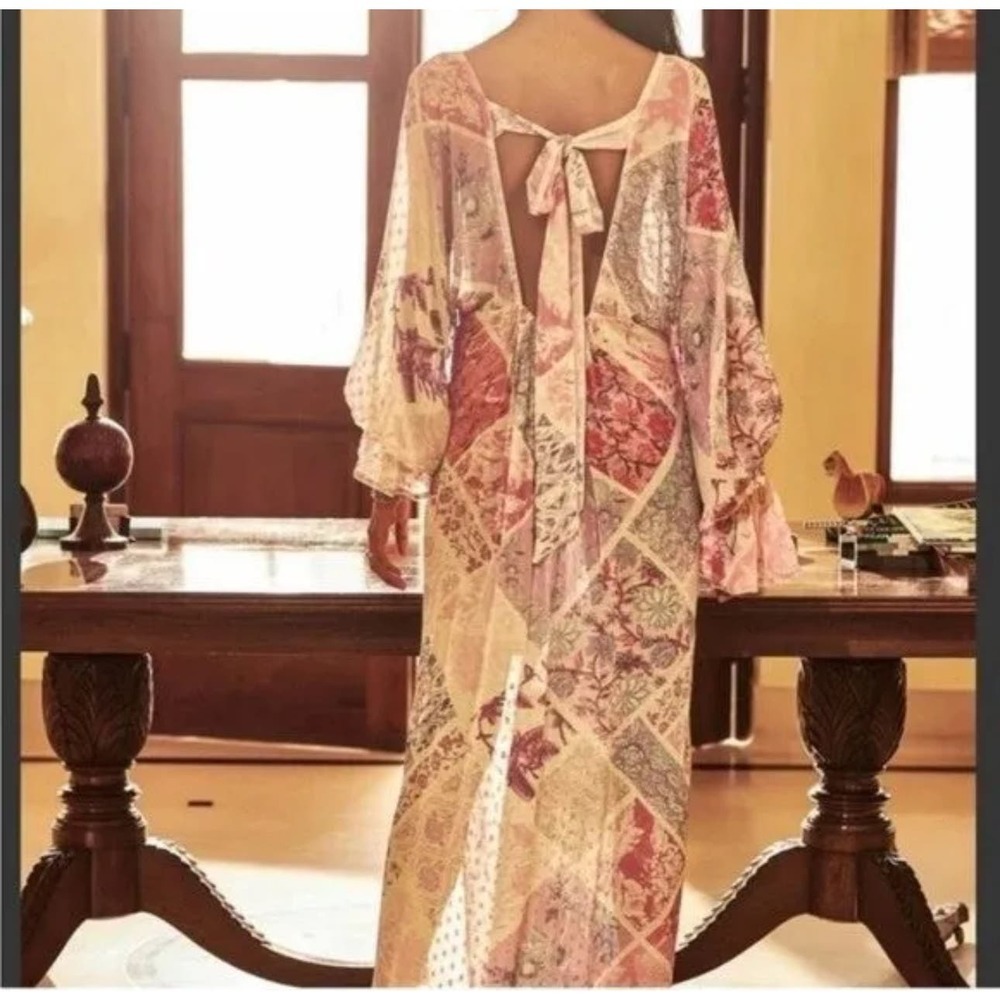 Hemant & Nandita Asher Kaftan Maxi Dress in Lilac - Picture 2 of 7